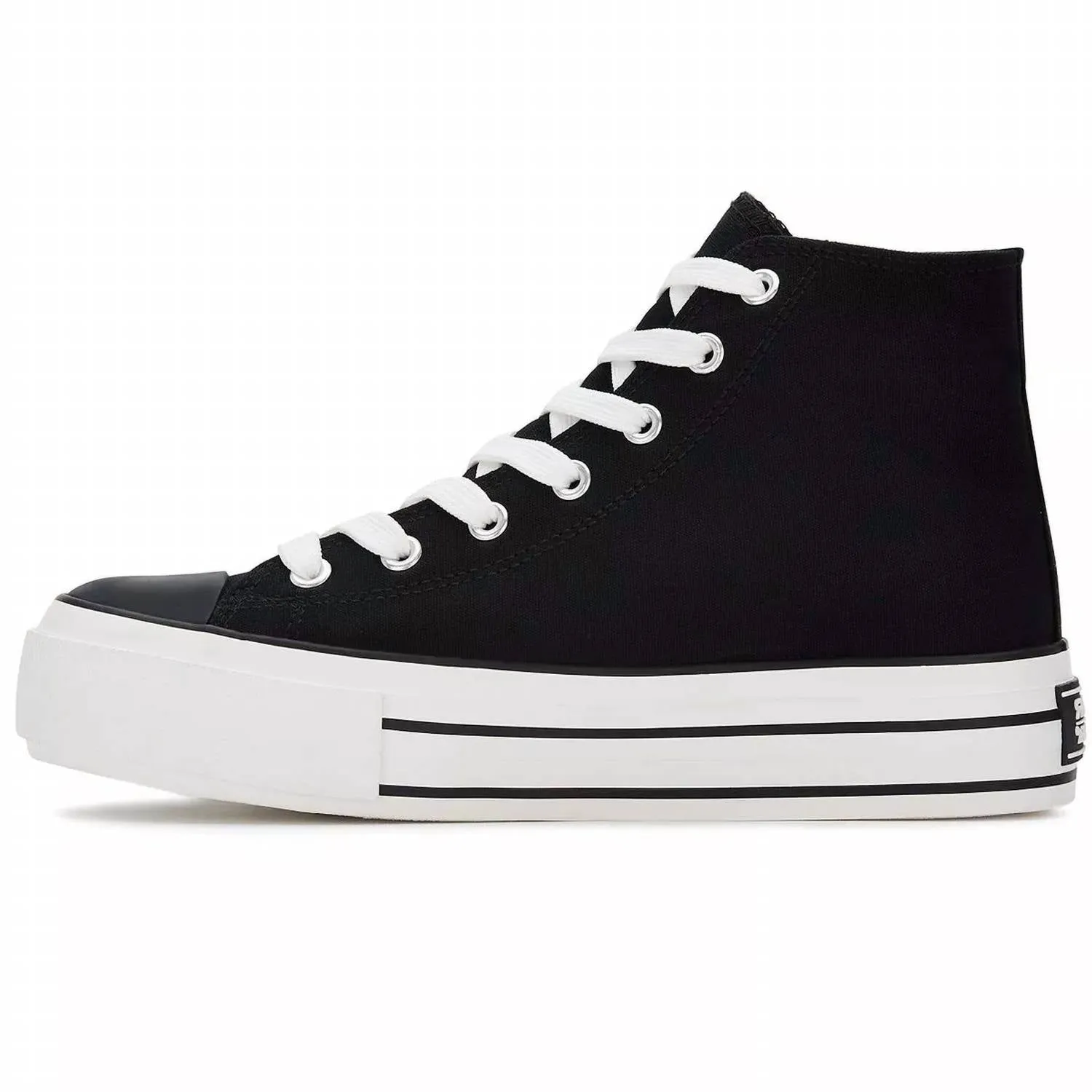 Andrea - Women's Canvas Sneaker Boots With Platform