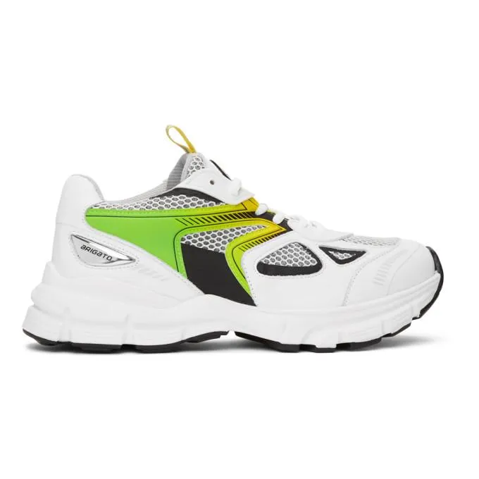 Axel Arigato White and Green Marathon HD Sneakers