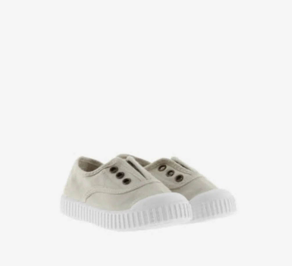 Beige canvas sneakers