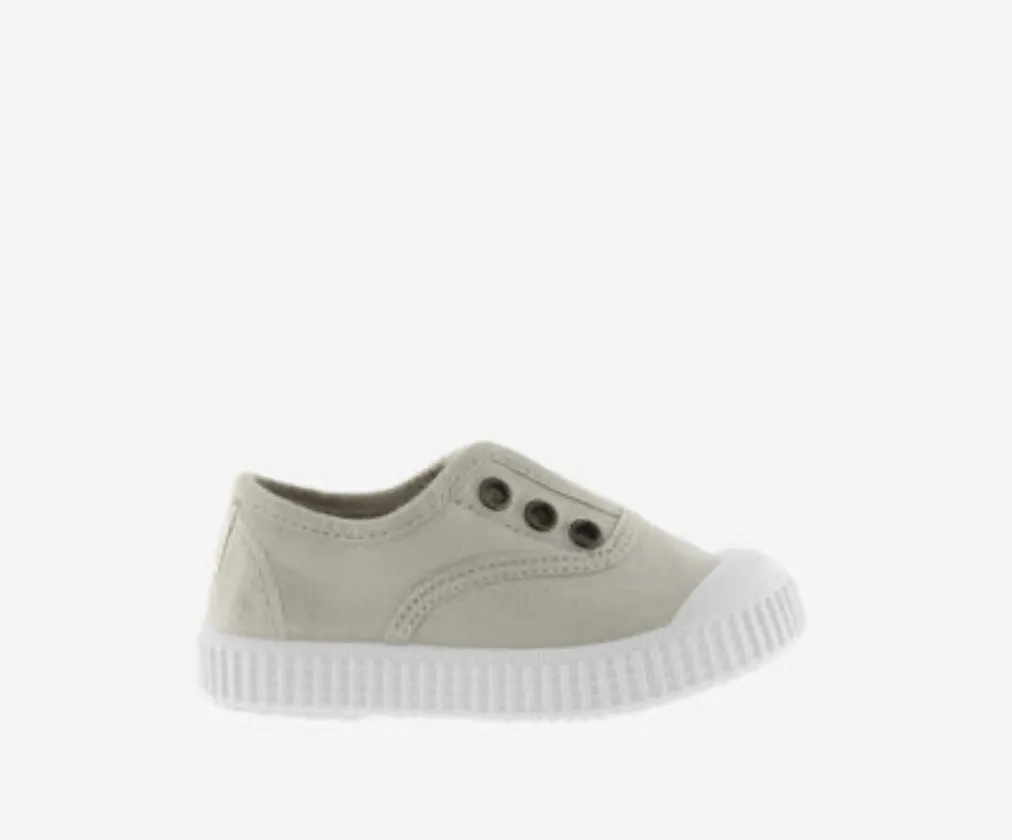 Beige canvas sneakers
