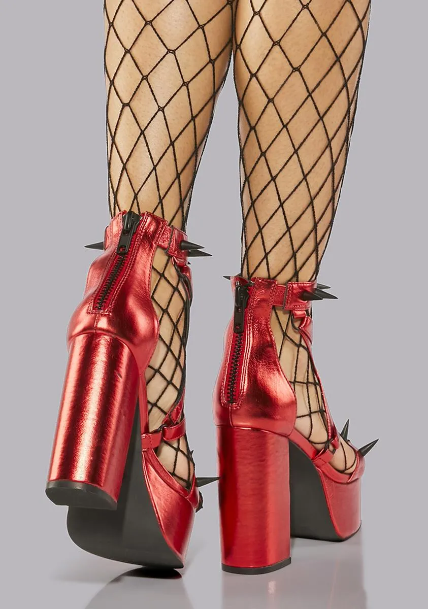 Blood Moon Rising Pentagram Sandals