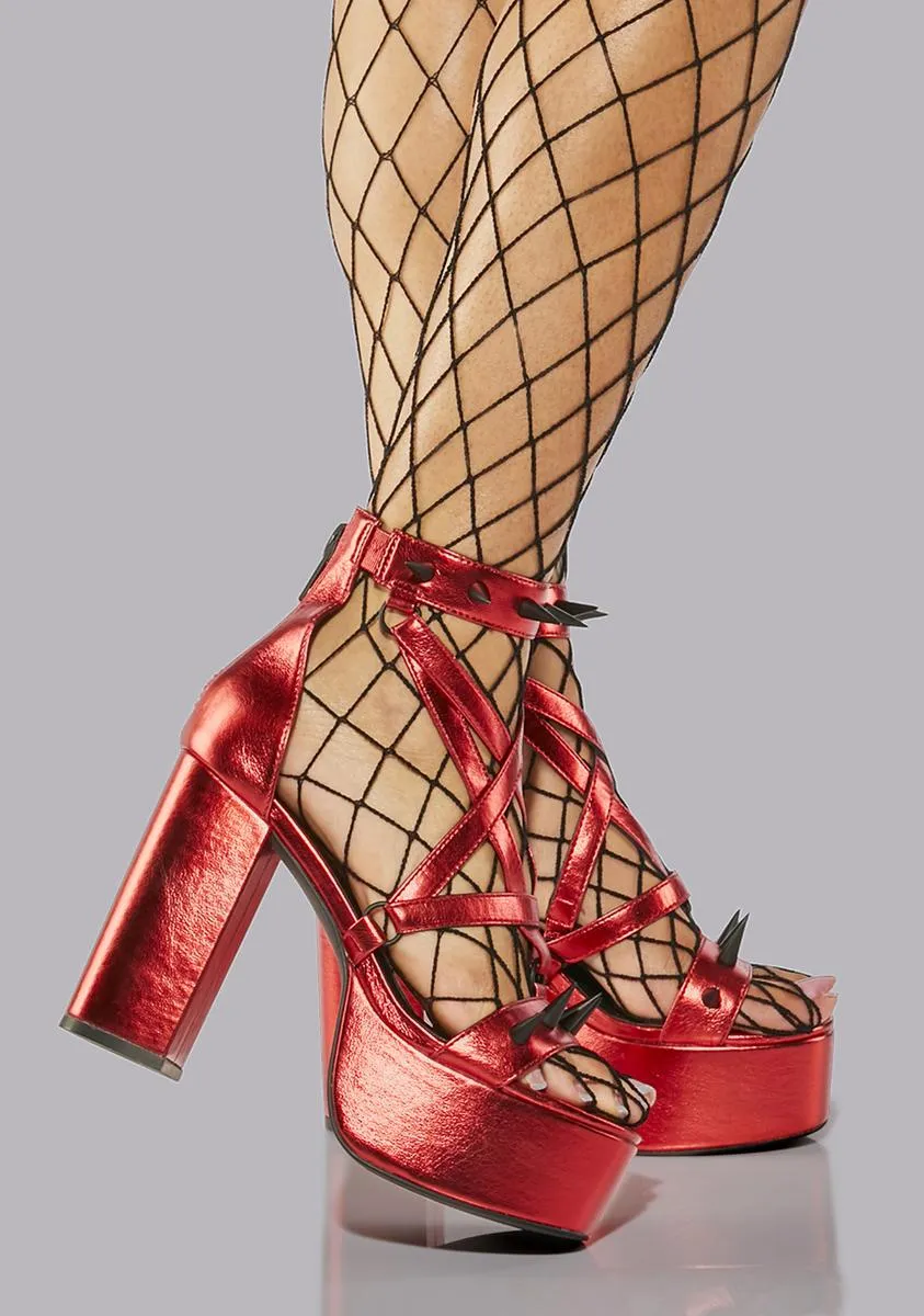 Blood Moon Rising Pentagram Sandals