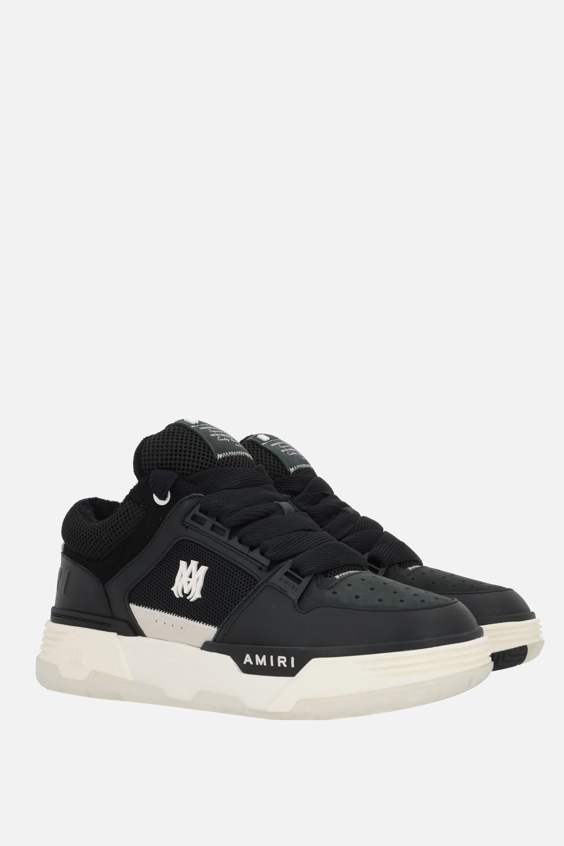 Bomber Pattern Leather Mesh Sneakers