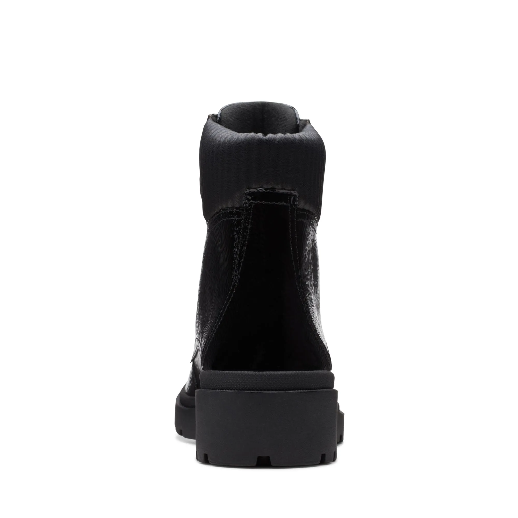 Clarks Calla Zip Black Patent Boots
