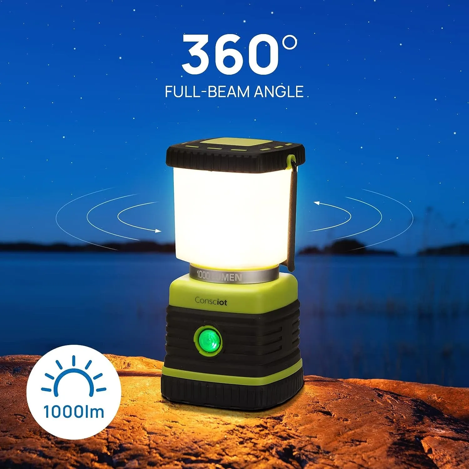 Consciot 1000LM LED Camping Lantern 2-Pack: Light Up Your World
