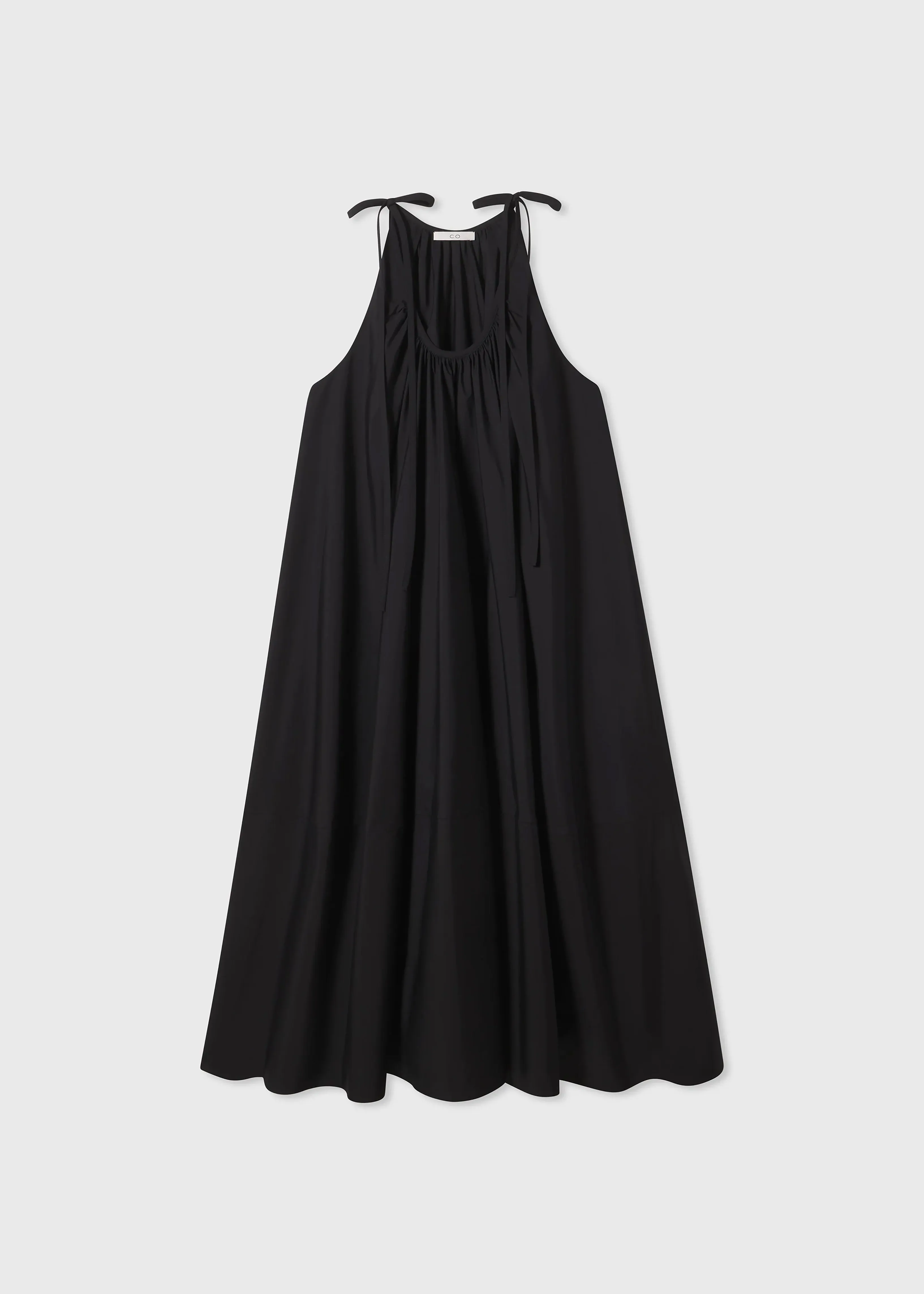 Gathered Maxi Dress - Black