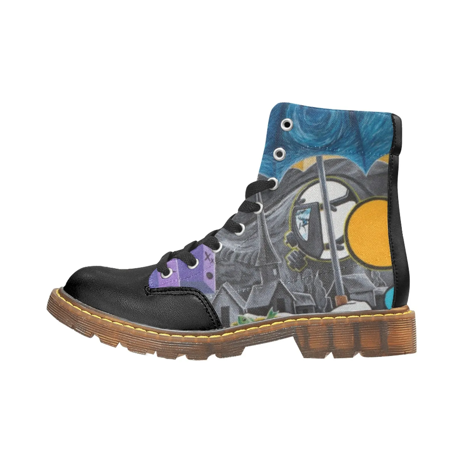 Ish presenting Fish Apache Round Toe Men's Winter Boots (Model 1402)