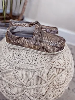 Matisse Brown Snake Sammie Slip On
