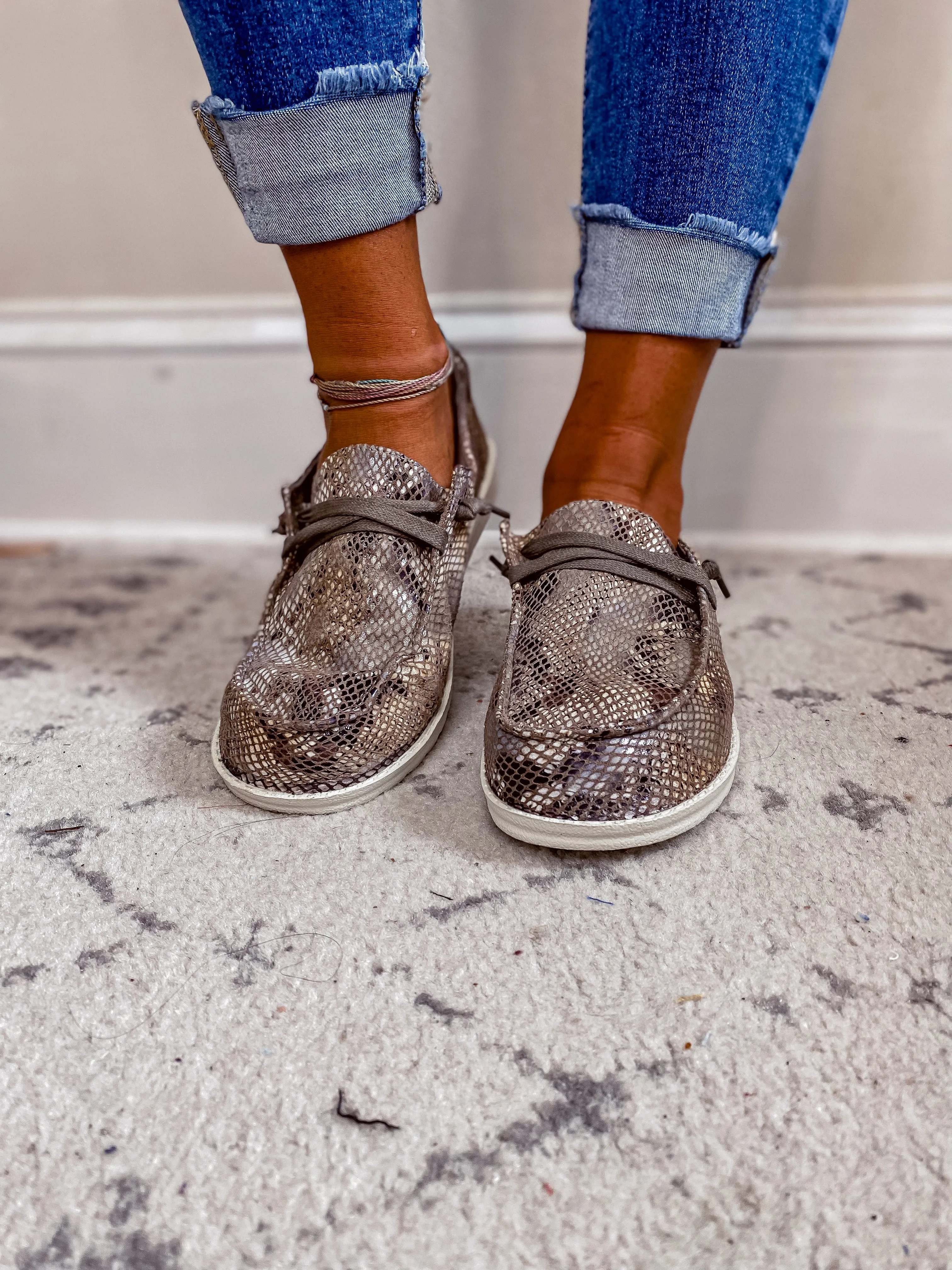 Matisse Brown Snake Sammie Slip On