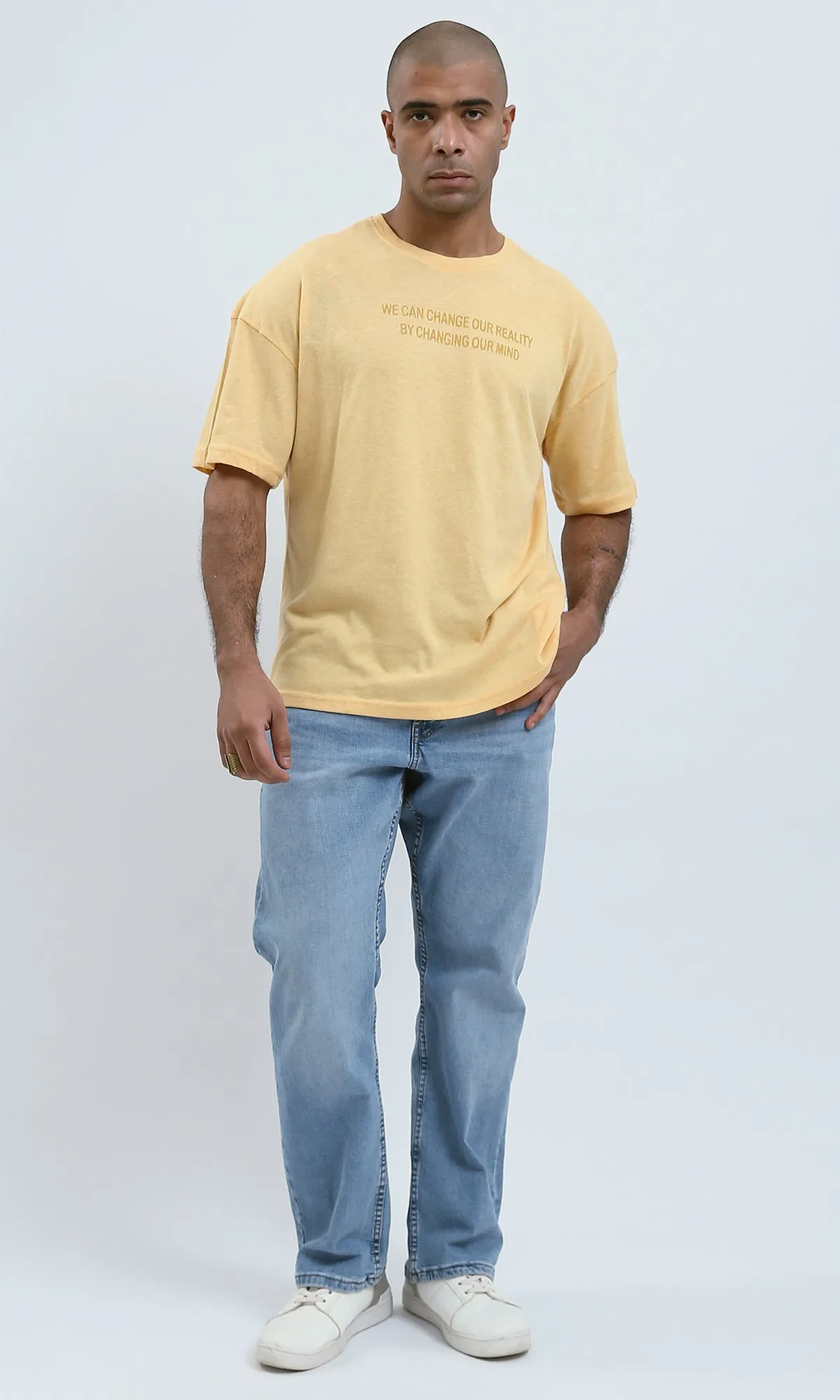 o188728 - Lightweight Heather Light Yellow Summer Tee