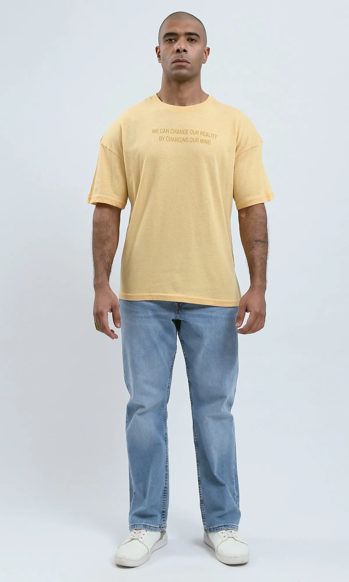o188728 - Lightweight Heather Light Yellow Summer Tee