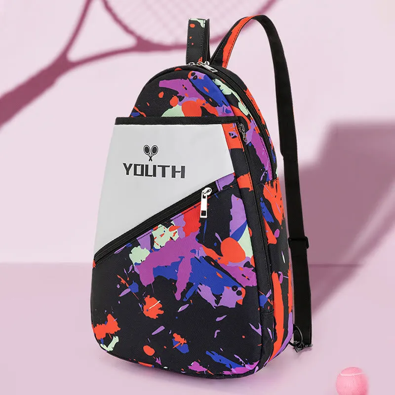 Racket Bag For Teenager Colorful Printing Waterproof Oxford Sports Bag