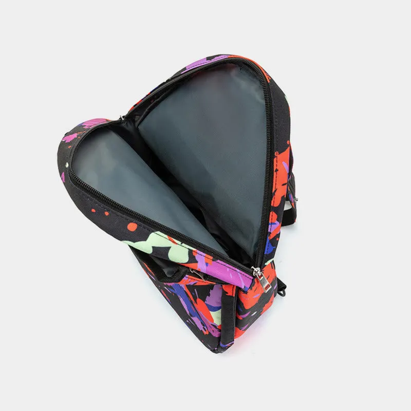 Racket Bag For Teenager Colorful Printing Waterproof Oxford Sports Bag