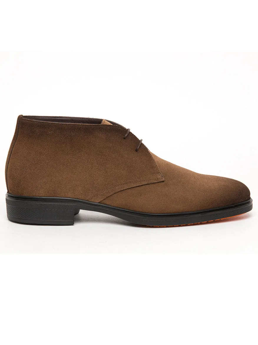 Santoni Easy Desert Boot in Brown Suede