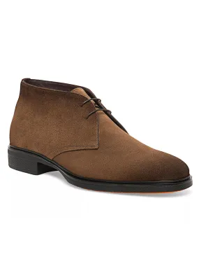 Santoni Easy Desert Boot in Brown Suede