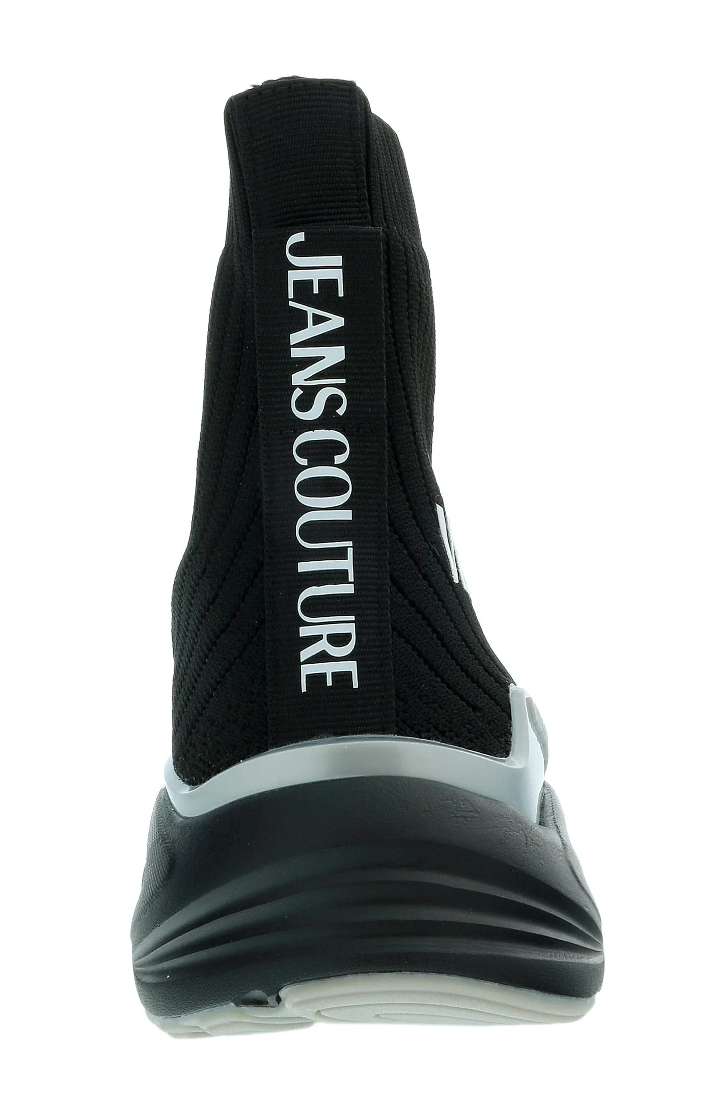 Versace Jeans Couture Black Signature Print Slip On Sneakers-