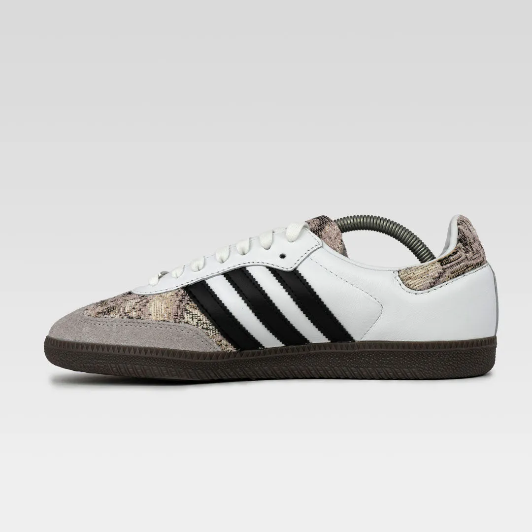 Vintage White Wood Grain Custom Adidas Samba